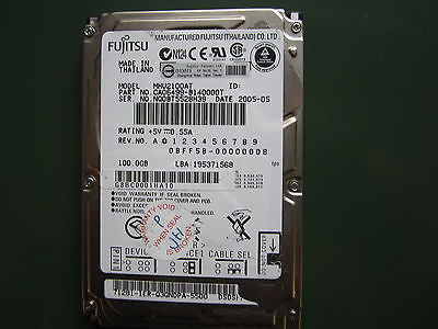 MHU2100AT 100GB Fujitsu SATA 2.5" Hard Drive CA06499-B140000T