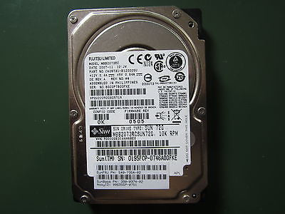 SUN 390-0374-02 540-7354-02 73GB 2.5" SAS HDD MBB2073RCSUN72G