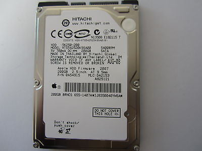 NEW SEALED Hitachi 200GB 2.5" SATA Hard Drive HTS542520K9SA00 0A54915 5k250-200