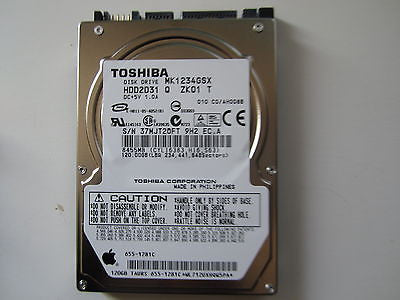 NEW TOSHIBA MK1234GSX (HDD2D31 Q ZK01 T) 010 C0/AH008B 120GB 2.5" SATA HARD DRIV