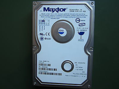 Maxtor DiamondMax 16 250GB 3.5" ATA /133 HDD 4A250J0